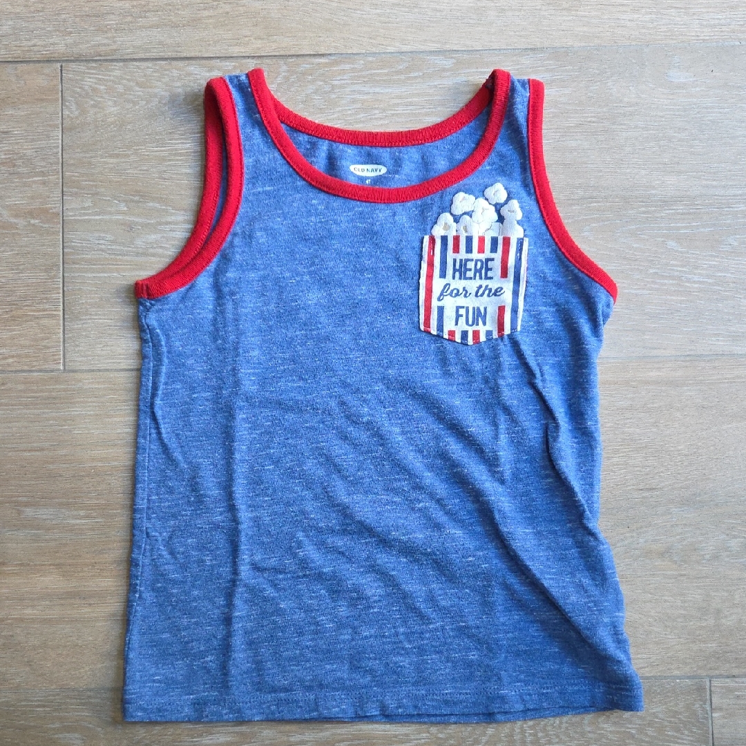 Old Navy Blue Tank Top With Red Accents